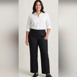 Ann Taylor Black Straight-Leg Trousers #224